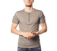 KEY LARGO Herren Arena Button T-Shirt, Silver (1107), XL