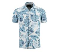 KEY LARGO Herren Belize 1/2 Patterned Hemd, Weiß, XL