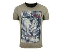 KEY LARGO Herren T-Shirt Houston USA Biker Print Motiv Vintage Look MT00543