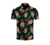 KEY LARGO Herren KLHULA 1/2 Patterned Hemd, Black (1100), Large