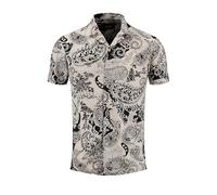 KEY LARGO Herren KLPARK 1/2 Patterned Hemd, Black (1100), XL