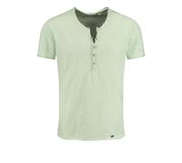 KEY LARGO Herren Henley T-Shirt Lemonade mit Knopfleiste körperbetonte Passform Vintage Look MT00122
