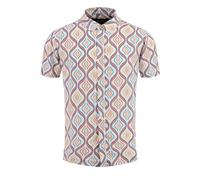 KEY LARGO Herren MEAKER 1/2 Patterned Hemd, Blau, M