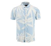 Key Largo Herren Hemd MSH PALMS Regular Fit Kurzarm, blau, Gr. M