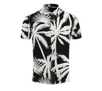 KEY LARGO Herren Palms 1/2 Patterned Hemd, Schwarz, 56