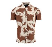 KEY LARGO Herren SPARX 1/2 Patterned Hemd, Braun, XXL