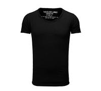 Key Largo Herren T-Shirt Basic BREAD NEW Einfarbig Used Look gut kombinierbar , Grösse:XL ,Farbe:Schwarz