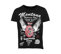 KEY LARGO Herren Tires Round T-Shirt, Black (1100), S