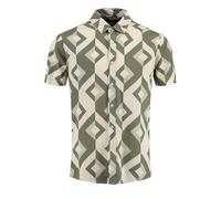 KEY LARGO Herren Track 1/2 Patterned Hemd, Grün, XL