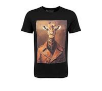 KEYLARGO Herren, Key Largo Men T-Shirt MT KLSMART Giraffe Black Round, M