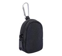 Key Pouch Wallet, Keychain Bag Coin Purse, Belt Clip Change Holder, Portable Mini Organizer, Oxford Cloth Zipper Case, Black Color, for Travel, Camping, Hiking, Outdoor