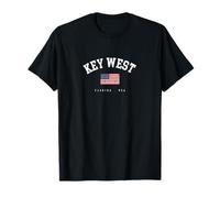 Key West FL Retro Amerikanische Flagge USA Stadtname T-Shirt