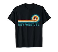 Key West Florida Vintage Surfer Amerika USA Souvenir Surf T-Shirt, Herren, Schwarz, 3XL