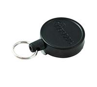 KeyBak mini Kevlarseil mit 360 grad drehbar clip schwarz Schlüsselrolle mit Gürtelclip 90cm KB 6 BLACK