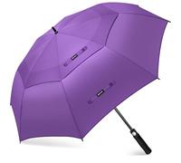KEYHOT Golf Regenschirm XXL Sturmfest, Großer Regenschirm Sturmfest Stabil, GolfSchirm für Herren Damen 2 Personen (Lila)