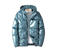 KeYIlowys Winter Dicke Daunenjacke Herren Kurzer Abschnitt Jugend Gut Aussehend LäSsige Mode Pailletten Mit Kapuze Wattierte Jacke Herren
