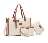 Keyli Laptop-Tragetasche, Canvas-Laptoptasche fur Damen, 15,6 Zoll, lassige Arbeits-Umhangetaschen, grosse Kapazitat, professionelle Business-Buro