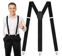Kezidhp Hosenträger Damen, Hosenträger Herren Breit 3.5 cm mit 3 Starken Metall Clip, Elastisch und Längenverstellbar, Einheitsgröße für Männer und Frauen