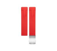 KGFCE 20 mm Silikon-Uhrenarmbänder für Tissot T048.417 Uhrenarmband T-Race T-Sports Uhrenarmbänder, wasserdicht, weiches Gummi, 21 mm Armband(Red silver buckle,21MM)