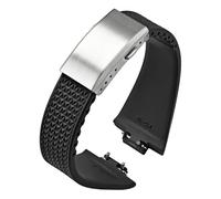 KGFCE Fluorkautschukarmband für Tissot PRX Series Super Player 35 mm 40 mm Damen Herren FKM Schnellverschluss-Uhrenarmband mit Faltschließe 11 mm 12 mm(Black,12mm)
