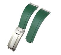 KGFCE Metall gebogenes Ende 20 mm 21 mm Uhrenarmbänder speziell für Rolex Datejust 41 mm 126334 m126300 Uhrenarmband-Link-Zubehör Werkzeuge Herren(Green,20mm)