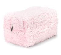 KH866 Niedliche flauschige Make-up-Tasche - 17,9 x 12,9 x 9,4 cm, kleine flauschige Plüsch-Make-up-Tasche mit Reißverschluss für Damen, tragbare Reise-Kosmetiktasche aus Frottee (2 Stück)