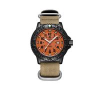 (Khaki Orange B)Addies Dive Herren Fashion Casual Watch Kalenderanzeige 50m wasserdichtes Rohr leuchtend