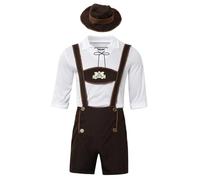 Khaki Trachte Lederhose Herren Kniebund Kurze Mit Gürtel Trachtenhose Trachten Softshell Hose Mit Träger Im Lederhosen Look - Lukas - Lederhose Tracht - Wasser- Und Windabweisend Für Oktoberfest XXL