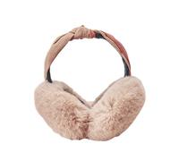 (Khaki)Women Solid Color Foldable Plush Earmuffs Earflaps Winter Ear Warmers Covers