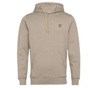 Khakifarbener, rauchbeiger Pullover-Hoodie mit Lyle & Scott-Logo XL