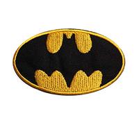 KHILJEE COLLECTION Batman-Logo Superhelden-Aufnäher, 5 x 8,5 cm, Dunkelblau, Mittel, 1 Stück