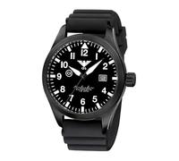 KHS Airleader Black Steel Automatic KHS.AIRBSABLA.DB mit Taucherband Schwarz