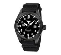 KHS Airleader Black Steel Automatic KHS.AIRBSABLA.NB mit Natoband Schwarz