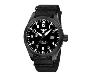 KHS Airleader Black Steel Automatic KHS.AIRBSABLA.NB mit Natoband Schwarz