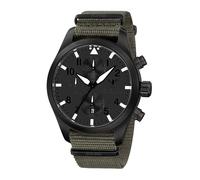 KHS Airleader Black Steel Chronograph XTAC KHS.AIRBSCXT.NSGO mit Natoband Steingrau-Oliv