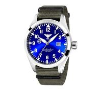 KHS Airleader Steel Automatic KHS.AIRSABLU.NSGO mit Natoband Steingrau-Oliv