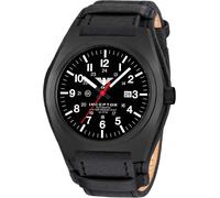 KHS Armbanduhr Inceptor Black Steel Automatic Lederband G-Pad
