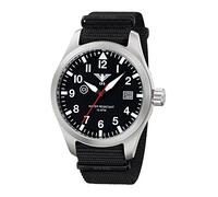KHS Herrenuhr Airleader Steel mit Natoband Schwarz AIRS.NB