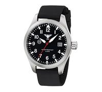 KHS Herrenuhr Airleader Steel mit Silikonband Black schwarz KHS.AIRS.SB