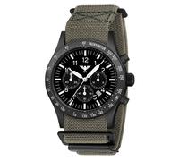 KHS Platoon Black Steel Solar Chronograph KHS.PLABSSC.DFSGO mit DIVERFLEX® Band Steingrau-Oliv