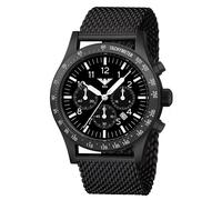 KHS Platoon Black Steel Solar Chronograph KHS.PLABSSC.MB mit Maschenband