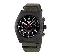 KHS Inceptor Black Steel Chronograph KHS.INCBSC.NSGO mit Natoband steingrau-Oliv