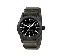 KHS PLABSS.NSGO Armbanduhr Platoon Stahl Solar Olivgrün/Schwarz
