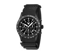 KHS Platoon Black Steel Solar Chronograph KHS.PLABSSC.DFB mit DIVERFLEX® Band schwarz