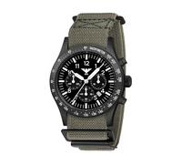 KHS Platoon Black Steel Solar Chronograph KHS.PLABSSC.DFSGO mit DIVERFLEX® Band Steingrau-Oliv