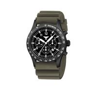 KHS Platoon Black Steel Solar Chronograph KHS.PLABSSC.DSGO mit Taucherband steingrau-Oliv