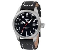 KHS Uhr Airleader Steel mit Büffellederband