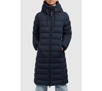 Steppmantel KHUJO "AETHE", Damen, Gr. XL (42), blau (blau nights), Steppware, Obermaterial: 100% Polyester. Futter: 100% Polyester. Wattierung: 100% Polyester, unifarben, knielang, Mäntel Steppmantel