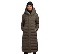 khujo Damen extralanger Wintermantel Steppmantel mit großen Taschen Teiva2-YM Nature Green Gr. S