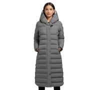 khujo Damen extralanger Wintermantel Steppmantel mit großen Taschen Teiva2-YM Road Blue Gr. L